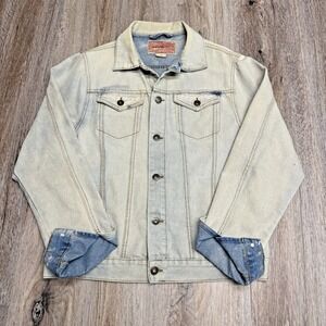 Brooklyn Cloth Denim Jacket Mens M Western Trucker Acid/Stone Wash Vintage Style